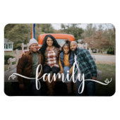 Family Script Photo Magnet Magneet (Horizontaal)