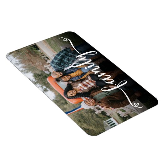 Family Script Photo Magnet Magneet (Rechterzijde)
