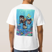 Family Scuba Diving Fun T-shirt (Achterkant)