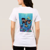 Family Scuba Diving Fun Tri-Blend Shirt (Achterkant)
