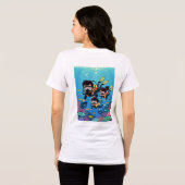 Family Scuba Diving Fun Tri-Blend Shirt (Achterkant volledig)
