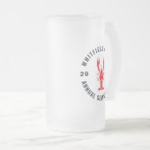 Family Seafood Boil Party 4 juli Custom Matglas Bierpul (Voorkant rechts)