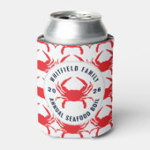 Family Seafood Boil Personalized Crab Cookout Blikjeskoeler (Blikje Voorkant)