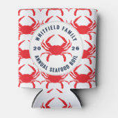 Family Seafood Boil Personalized Crab Cookout Blikjeskoeler (Voorkant)