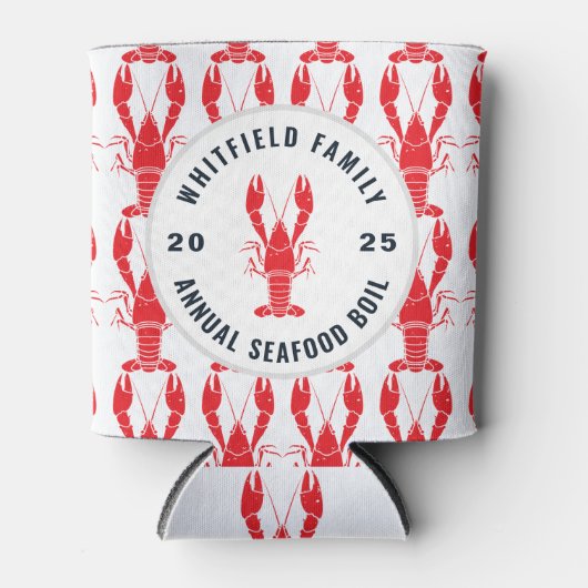 Family Seafood Boil Personalized Lobster Blikjeskoeler (Voorkant)