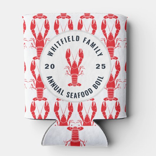 Family Seafood Boil Personalized Lobster Blikjeskoeler (Achterkant)