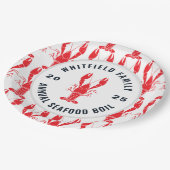 Family Seafood Boil Personalized Lobster Papieren Bordje (Gekanteld)