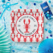 Family Seafood Lobster Boil Summer Party Papieren Bordje (Feest)