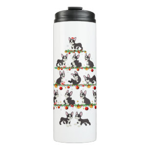 Family Sets Christmas Matching Boston Terrier Xmas Thermosbeker