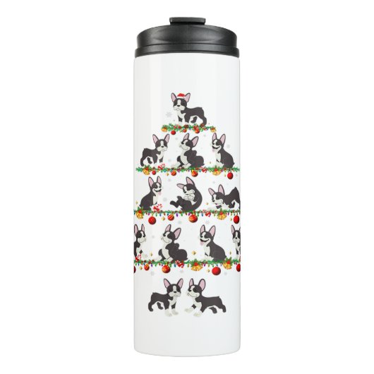 Family Sets Christmas Matching Boston Terrier Xmas Thermosbeker (Voorkant)
