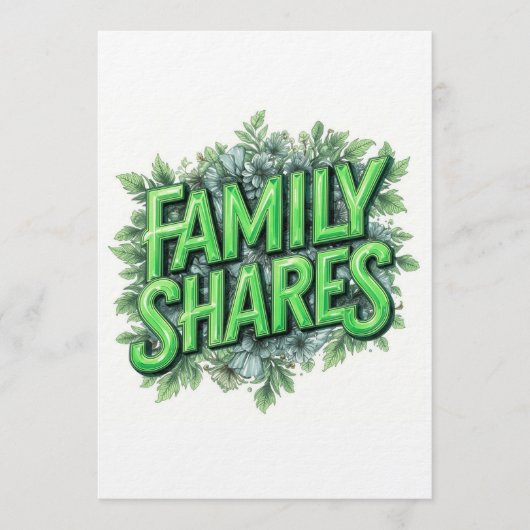 Family Shares Kaart (Voorkant)