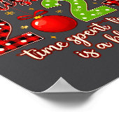 Family Shark Christmas 2025 Santa Merry Time Spent Poster (Hoek)