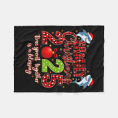 Family Shark Kerstmis 2025 Santa Prettige Tijd Fleece Deken (Voorkant (Horizontaal))