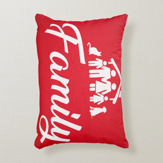 Family shirt (Shirt with family message) Accent Kussen (Voorkant(Verticaal))