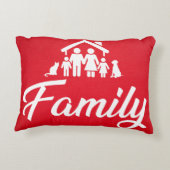 Family shirt (Shirt with family message) Accent Kussen (Achterkant)