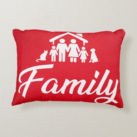 Family shirt (Shirt with family message) Accent Kussen (Achterkant)