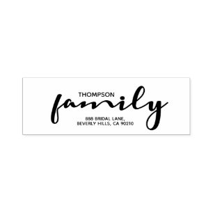 "Family Signature" gepersonaliseerd zelfinkkend ad Zelfinktende Stempel