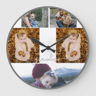 Family Simple Collage Modern Love oma mama Grote Klok