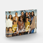 FAMILY Simple Hearts Love Script Photo Block Fotoblokken (Links)