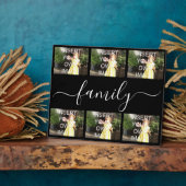 Family Six Collage Gift Plaque Fotoplaat (Zijkant)