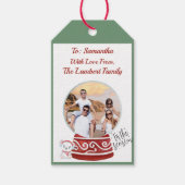 Family Snowglobe Cadeaulabel (Voorkant)