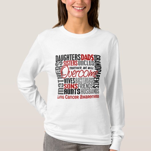 Family Square Lung Cancer T-shirt (Voorkant)