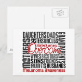 Family Square Melanoma Briefkaart (Voorkant / Achterkant)