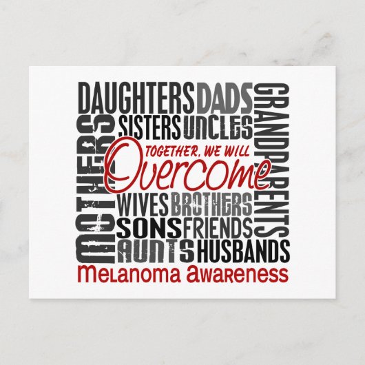 Family Square Melanoma Briefkaart (Voorkant)