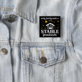 Family Stable Foundation Christian Jesus Christmas Vierkante Button 5,1 Cm (In situ)
