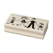 Family Stick Cijfers Rubberstempel (Stempel)