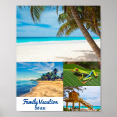 Family Summer Vacation Photo Collage Sjabloon Poster (Voorkant)