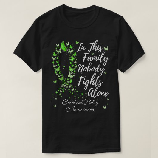 Family Support Cerebral Palsy CP Awareness  T-shirt (Design voorkant)
