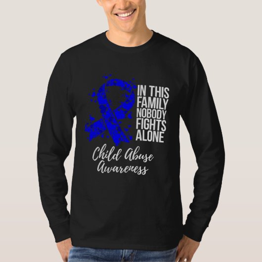 Family Support Child Abuse Awareness T-shirt (Voorkant)