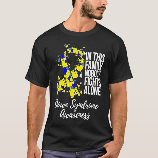Family Support Down Syndrome Awareness T-shirt (Voorkant)