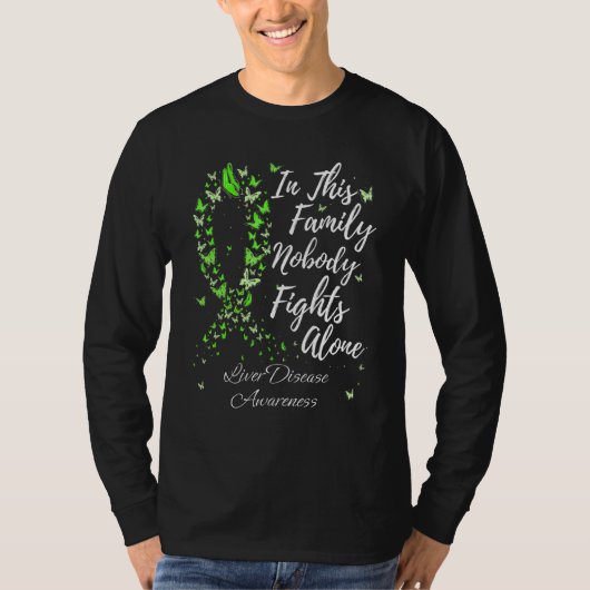 Family Support Liver Disease Awareness T-shirt (Voorkant)