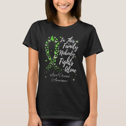 Family Support Liver Disease Awareness T-shirt (Voorkant)
