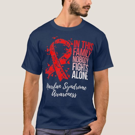 Family Support Marfan Syndrome Awareness T-shirt (Voorkant)