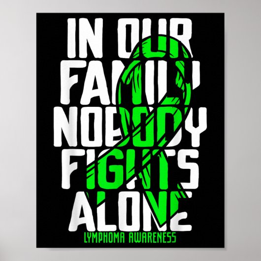 Family Support Non Hodgkins Lymfoom Kanker Bewustz Poster (Voorkant)