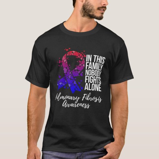 Family Support Pulmonary Fibrosis Awareness T-shirt (Voorkant)