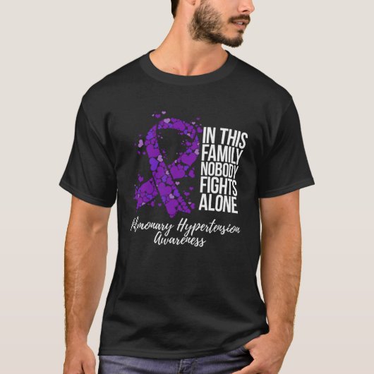 Family Support Pulmonary Hypertension Awareness T-shirt (Voorkant)