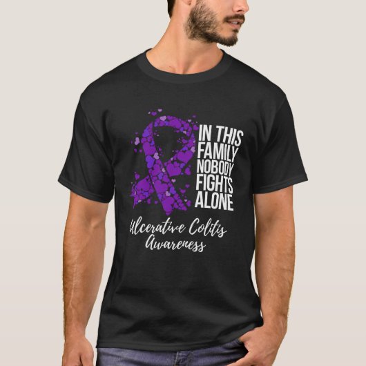 Family Support Ulcerative Colitis Awareness T-shirt (Voorkant)