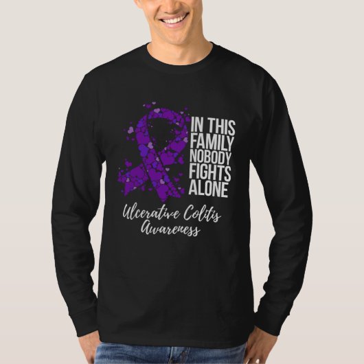 Family Support Ulcerative Colitis Awareness T-shirt (Voorkant)