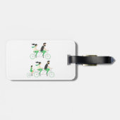 Family Tandem Bicycle Cycling Bagagelabel (Achterkant horizontaal)