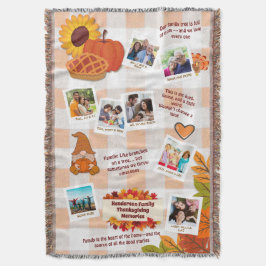 Family Thanksgiving Memories Photo Collage Deken