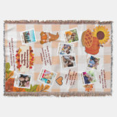 Family Thanksgiving Memories Photo Collage Deken (Voorkant)