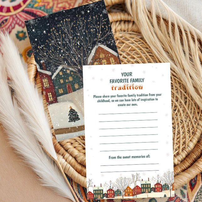 Family Tradition Advice Card Winter Baby Shower (Creator heeft geüpload)