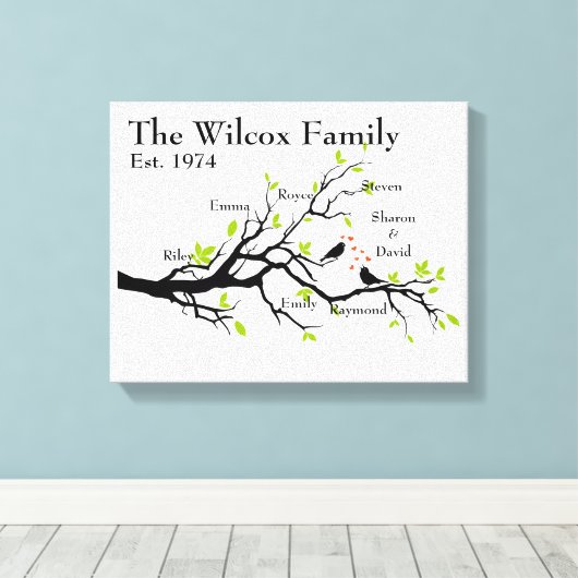 Family Tree Aangepast canvas (Insitu (Houten vloer))