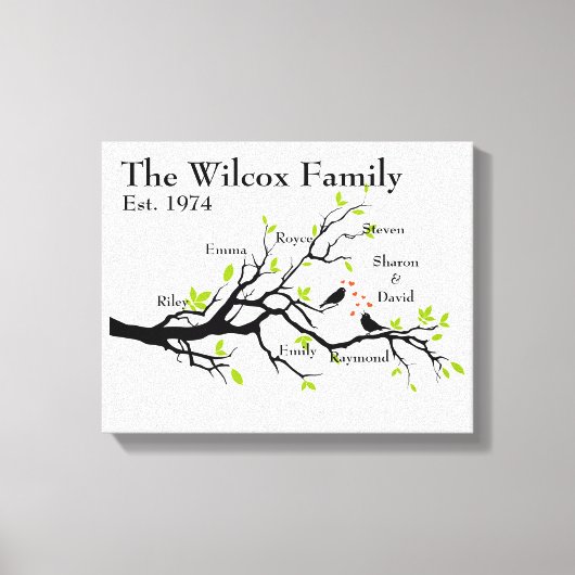 Family Tree Aangepast canvas Afdruk (Voorkant)