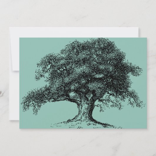 Family Tree Ancestry Reunion Potluck Picnic BBQ Aankondiging (Voorkant)