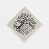 Family Tree Black & Tan Personalized Family Name Servet (Hoek)